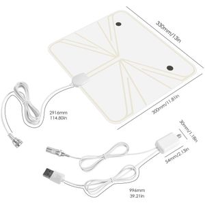 Indoor Amplified Tv Antenne Digitale Hdtv Antenne Signaal Booster 80 Miles Range Uk