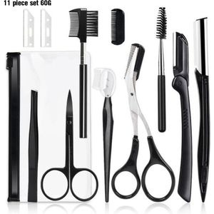 Rvs Opvouwbaar Wenkbrauw Trimmer Voor Beginners Wenkbrauw Trimmer Met Kam Wenkbrauw Krultang En Wimpers Borstel Makeup Tools