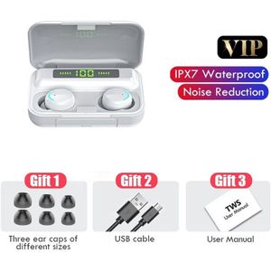 Bluetooth 5.0 Koptelefoon 2200Mah Opladen Doos Draadloze Hoofdtelefoon Stereo Sport Waterdichte Oordopjes Headsets Met Microfoon