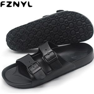 Fznyl Mannen Schoenen Zomer Strand Sandalen Zachte Ademend Gesp Casual Sandalias Zapatos De Hombre Klassieke Zwart