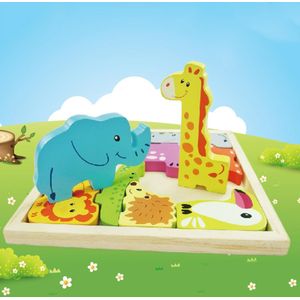 Houten Puzzel Set Kinderen Educatief Speelgoed Jigsaw Board Puzzels Kids Kinderen Houten Speelgoed Dier Puzzel