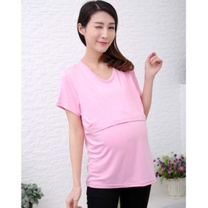 Gestreepte Moederschap Verpleging Tees Borstvoeding T-shirt Kleding Voor Zwangere Vrouwen Zomer Katoenen Zwangerschap T-shirt Tops