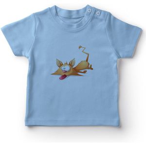 Angemiel Baby Yerdeki Kat Baby Boy T-shirt Blauw