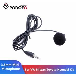 Podofo 3.5Mm Universele Draagbare Mini Mic Microfoon Handsfree Clip On Microfoon Audio Mic Voor Android Auto Radio Lound speaker