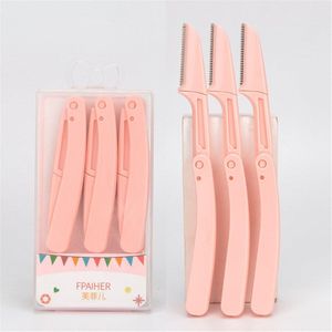 3 Stuks Opvouwbare Wenkbrauw Trimmer Set Voor Vrouwen Beginner Make-Up Tool E513