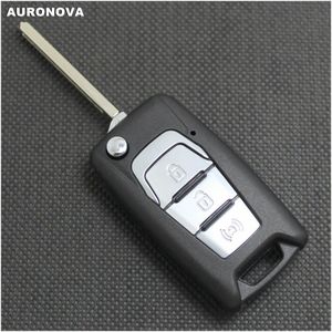 AURONOVA Upgrade Folding Key Shell voor Ssang yong Korando Actyon C200 3 Knop Afstandsbediening Autosleutel fob Case