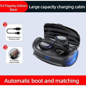Tws Draadloze Hoofdtelefoon Bluetooth 5.0 Koptelefoon Noise Cancelling 9D Stereo Touch Control Outdoor Headsets Sport Met Microfoon