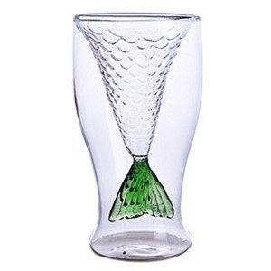 Japanse Creatieve Kleur Mermaid Dubbele Hittebestendig Glas Bar Thuis Vodka Whisky Cocktail Glas Drinkglas