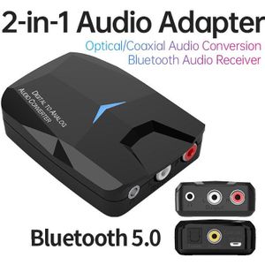 Verbeterde Bluetooth 5.0 Rca Audio Ontvanger Aptx 3.5Mm Aux Jack Muziek Draadloze Bluetooth Adapter Voor Auto Tv Computer Speakers
