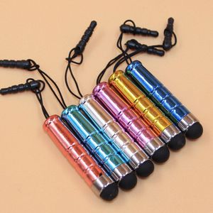 Draagbare 100 stks/partij Stylus Pen Met Lanyard voor Touch Screen Pen Mobiele Telefoons Tablet Universele Pennen Briefpapier Materiaal Escolar