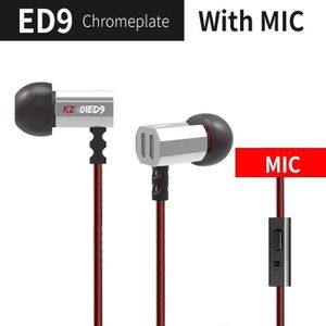 Kz ED9 Super Bass In Ear Koptelefoon Hifi Muziek Stereo Oordopjes Noise Cancelling Mobiele Telefoon Hoofdtelefoon Met Microfoon Headset
