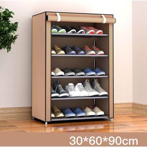 6 Lagen Schoenenrek Niet-geweven Stof Schoen Houder Draagbare Woonkamer Hal Shoe Organizer 30X60X90 Cm