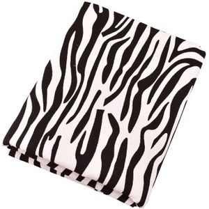 QUANFANG Zwarte Zebra Textuur Patroon Canvas Stof Voor Sofa Shirt Gordijn Tas Thuis Handgemaakte Kussen 40cm x 45 cm/stuk