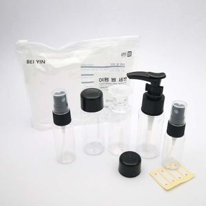 Mini Transparante Plastic Travel Accessoires 7 Stk/set Lege Make Up Container Fles Reizen Make-Up Cosmetische Gezichtscrème Pot Fles