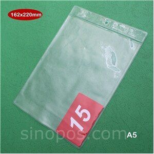 Vinyl Pouch 10-20 Cm Tag Houder, a5 A6 Teken Ticket Pvc Mouwen Plastic Zak Envelop Vel Protector Card Pocket Menu Frame Hanger
