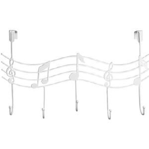 Golvend Muzieknoten 5 Haken Wandkapstokken Kleren Deur Hanger Elegante Afwerking Eenvoudig Decoratieve Huishoudelijke