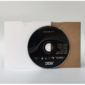 20 Stks CD DVD Disc Papier Mouwen Envelop Verpakking Case Cover Tas Houder Karton Paperboard Eenvoudige Bruin Wit
