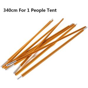 Camping Pole Outdoor Camping Apparatuur 302-415Cm Hoge Sterkte Aluminium Tent Pole Legering Tent Staaf 5-8 Persoons Tent Accessoires