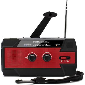 4000Mah Solar Radio Outdoor Emergency Radio Heldere Camping Licht Mobiele Telefoon Opladen Batterij Solar Powerbnak Draagbare Radio