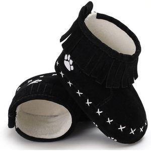 Kwastje Enkel Snowboots Pasgeboren Baby Winter Warme Schoenen Anti-Slip Pluche Eerste Wandelaars Baby Peuter Schoenen Rood Zwart botas