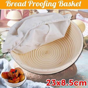 Rotan Brood Proofing Mand 23X8.5 Cm Natuurlijke Rotan Rieten Deeg Fermentatie Met Linnen Doek Zuurdesem Banneton Brood Mand