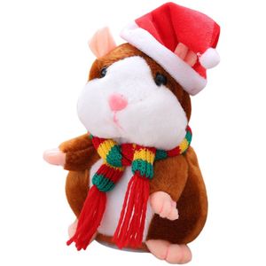 Kerst Talking Hamster Muis Huisdier Knuffel Leuke Speak Talking Sound Record Hamster Educatief Speelgoed Voor Kinderen