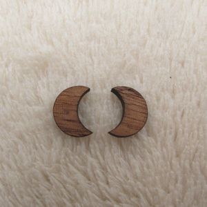Diy Houten Blanco Tiny Wood Star Moon Cabochon Accessoires Unfinished Rustieke Kralen Voor Earring Stud Maken