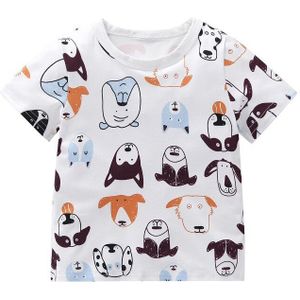 Zomer Kinderen Casual Leuke Korte Mouw O Neck Print Cartoon T-shirts Baby Meisje En Jongens T-shirt 6M-3T