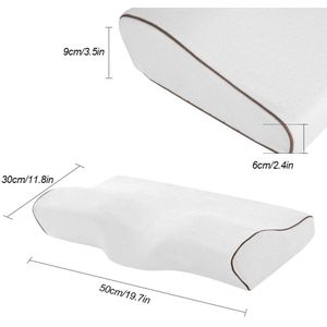 50*30/60*35Cm Memory Foam Beddengoed Kussen Nek Bescherming Trage Rebound Memory Foam Vlinder Vormige Kussen Gezondheid cervicale Nek