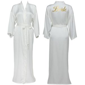 Mauve Satijn Chiffon Gewaden Lange Robes Lange Mouwen Custom Bruidsmeisje Gewaden Bruid Gewaad Vrouwen Lange Bridal Wedding Badjas