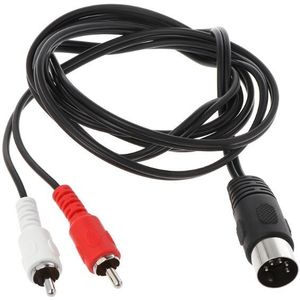 0.5 M/1.5 M 5 Pin Din Male Naar 2 Rca Male Audio Video Adapter Cable Cord Connector voor Dvd-speler 77UA