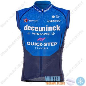 Winter Thermische Fleece Quick Step Wielertrui Mouwloze Blue Road Fiets Vest Warm Bike Kleding Mtb Maillot Cyclisme