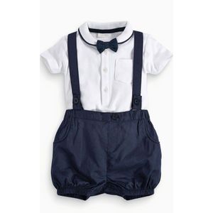 3Pcs Peuter Baby Baby Jongen Meisje Unisex Outfits Vlinderdas T-shirt Bib Broek Kinderen Casual Kleding Set