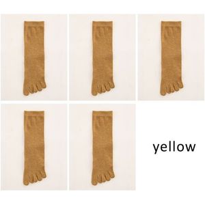 5 Paren/partij Katoen Vijf Vinger Korte Sokken Voor Vrouw Meisje Solid Ademende Zachte Elastische Harajuku Sokken Met Tenen Heet Verkoop