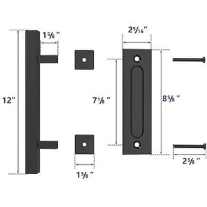 Schuifdeuren Schuur Deur Handvat Pull Flush Verzonken Hout Deurklink Meubels Hardware Voor Kabinet Kast Interieur Deur 35-45mm