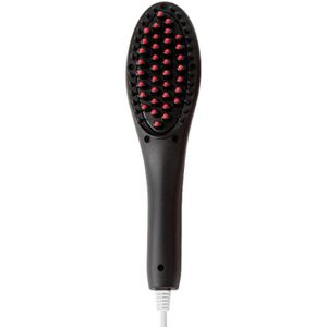 Top Deals Eu Plug Mini Haar Borstel Snelle Steil Haar Kam Haar Haar Borstel Kam Reizen Steil Haar Kam -Zwart