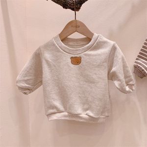 Herfst Pasgeboren Baby Jongens Meisjes Kleding Baby Beer Afdrukken Sweatshirt Katoen Lange Mouw Tops Leuke Mooie Baby Kleding