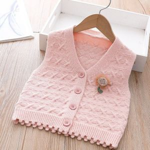 2022 Lente Baby Meisjes Knit Vest Alle-Match