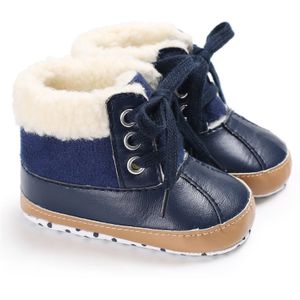 Baby Jongens Soft Sole Crib Schoenen Warme Laarzen Anti-Slip Sneakers 0-18M
