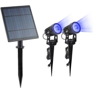 Thrisdar 2 In 1 Outdoor Tuin Solar Spotlight IP65 Waterdichte Solar Landschap Gazon Lampen Achtertuin Oprit Patio Wandlampen