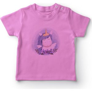 Angemiel Baby Winged Unicorn Girl Baby T-Shirt Pink