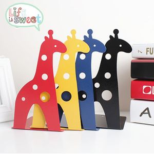 1 paar Dier Giraffe Boekensteunen Studenten Metalen Iron Holle Boek Stands Leuke Boeken Organizer Houder Kantoor Schoolbenodigdheden