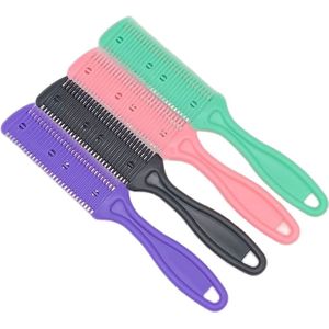 12 Stks/partij 4 Kleur Haar Razor Grooming Kam Met Bladen Voor Trimmen Dunner Voor Kappers Diy