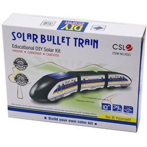 Solar Hogesnelheidstrein Model Diy Educatief Wetenschap Studenten Apparatuur Zelf-geassembleerde Kids Novelty &amp; Gag Toys