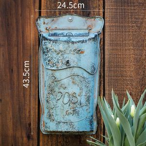 Outdoor - Muur Gemonteerde Mail Box - Retro - Smeedijzer - Aan de Muur Bevestigd