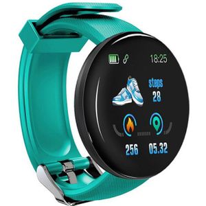 D18 Smart Horloge Mannen Vrouwen Bloeddruk Fitness Tracker Ronde Smartwatch Waterdichte Sport Slimme Klok Voor Android Ios