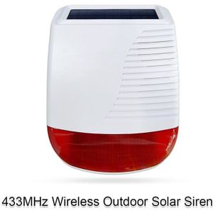 433Mhz Wireless Outdoor Solar Sirene Licht Flash Strobe Waterdicht Alarm Sirene Home Security Wifi Gsm Bescherming Alarmsysteem