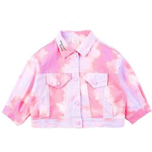 Camo Overhemd Meisje Mode Tie-Dye Afdrukken Casual Dress Shirt Meisjes Streetwear Wilde Losse Lange Mouwen Shirts Meisjes tiktok Kleding