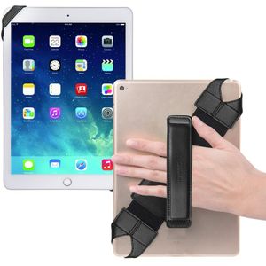 Tablet Stand Houder Voor Ipad 9.7 10.5 Inch Joylink 360 Graden Swivel Generieke Hand Strap Lederen Handvat Grip Met Elastische riem
