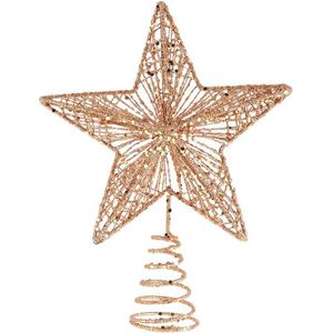 Exquisite Iron Art Ornament Mooie Boom Ster Voor Kerst Kerstboom Decoratie Smeedijzeren Vijfpuntige Ster Top Ster